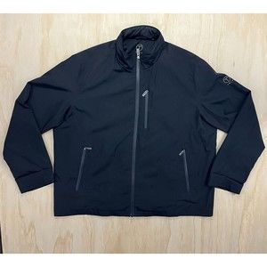 Tumi Tech Jacket Mens 2XL Full Zip Long Sleeve Softshell Hooded Pockets Black